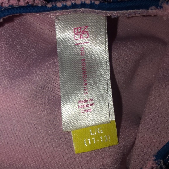 Pink and blue ribbed swimsuit - Picture 5 of 5